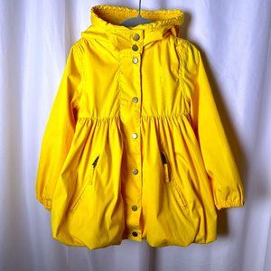 Ralph Lauren Yellow Bubble Hem Raincoat - Girls 4T